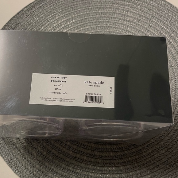Kate Spade clear cups set of 2 cups in each package. - Picture 4 of 5